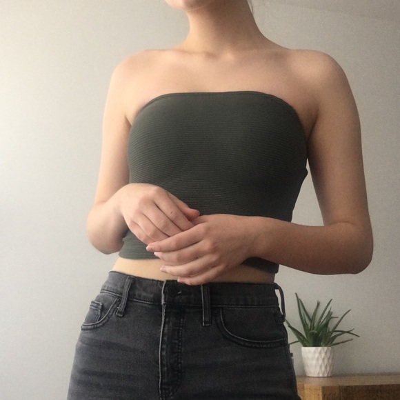 Olive tube top - Picture 2 of 4
